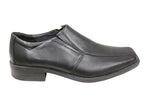 Hugh Mens Comfortable Leather Slip On Dress Shoes