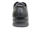 Lithgow Mens Leather Extra Wide Fit Comfortable Lace Up Shoes