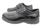 Lithgow Mens Leather Extra Wide Fit Comfortable Lace Up Shoes
