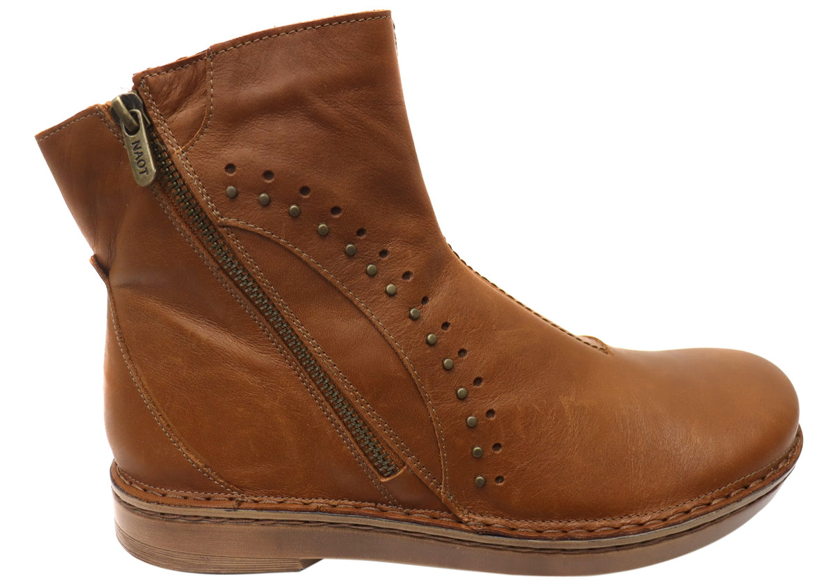 Cetona Womens Wide Leather Comfortable Supportive Ankle Boots