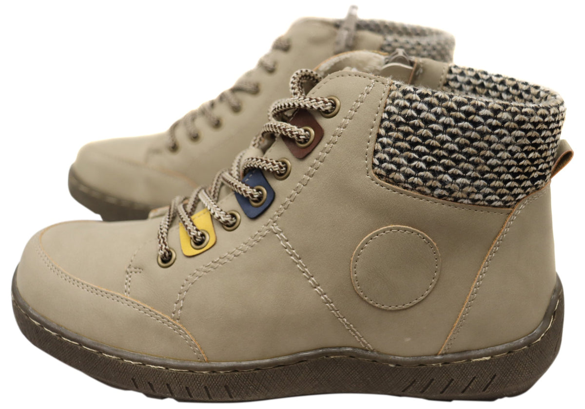 Aegen Womens Comfortable Ankle Boots