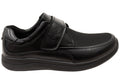 Mens Four Points Comfort 3E Extra Wide Leather Adjustable Strap Shoes