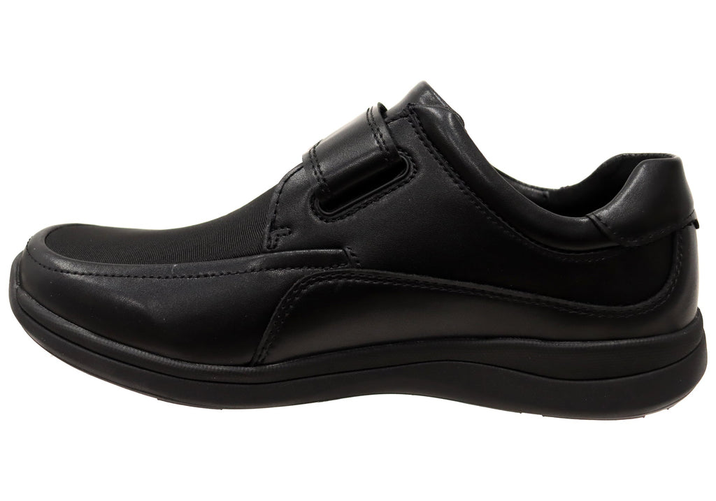 Mens Four Points Comfort 3E Extra Wide Leather Adjustable Strap Shoes