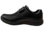 Mens Four Points Comfort 3E Extra Wide Leather Adjustable Strap Shoes