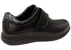 Mens Four Points Comfort 3E Extra Wide Leather Adjustable Strap Shoes
