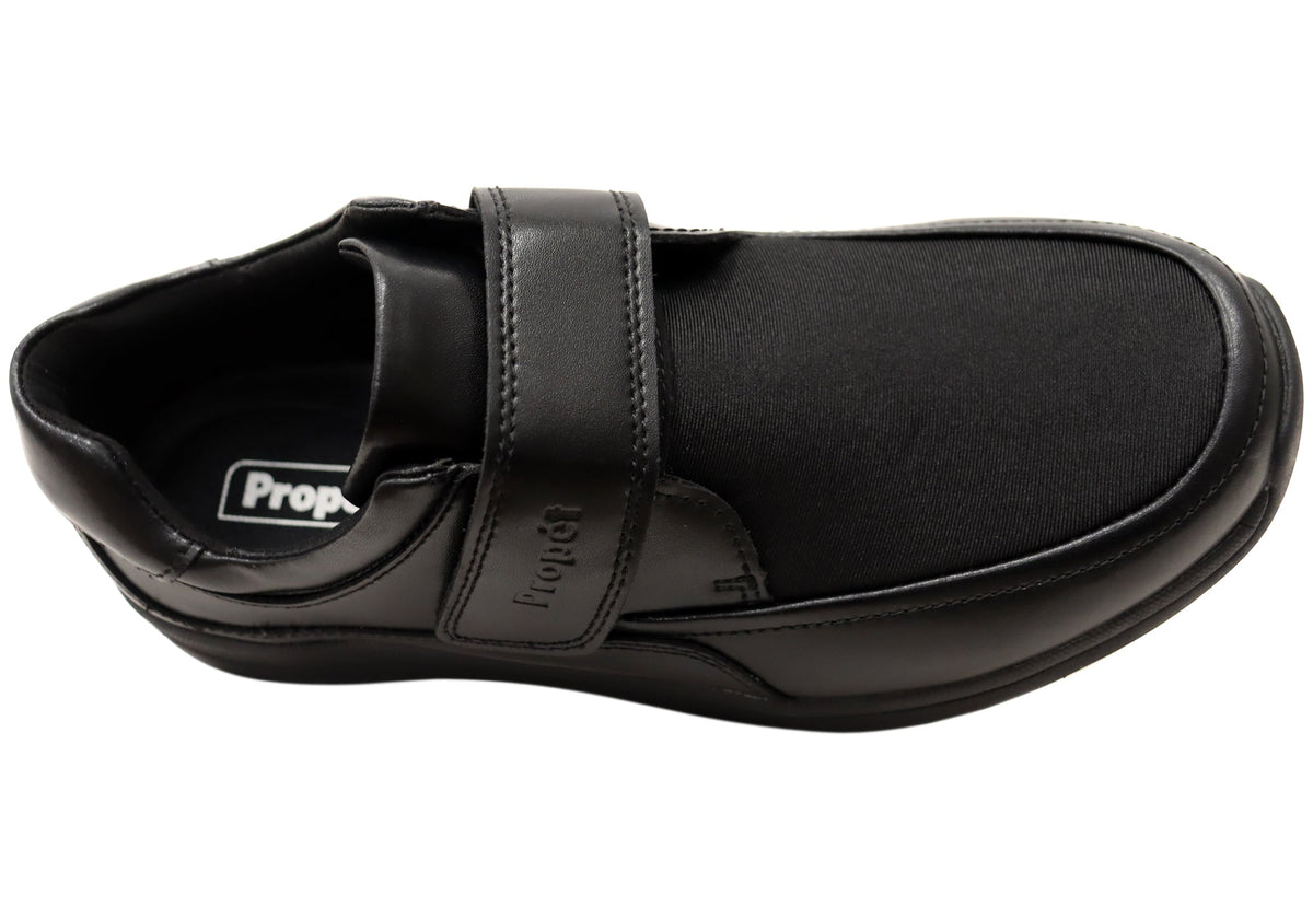 Mens Four Points Comfort 3E Extra Wide Leather Adjustable Strap Shoes
