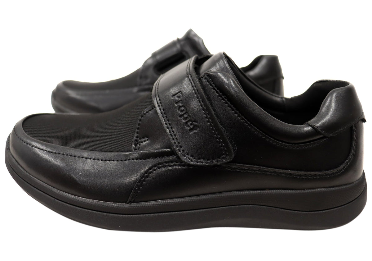 Mens Four Points Comfort 3E Extra Wide Leather Adjustable Strap Shoes