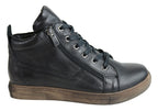 EG1570 Womens Flat Leather European Ankle Boots