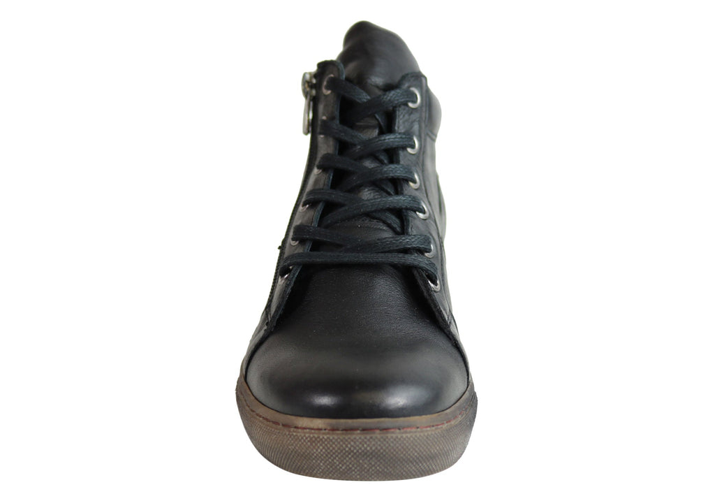 EG1570 Womens Flat Leather European Ankle Boots