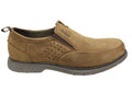 Malibu Brumby Mens Comfortable Leather Slip On Shoes