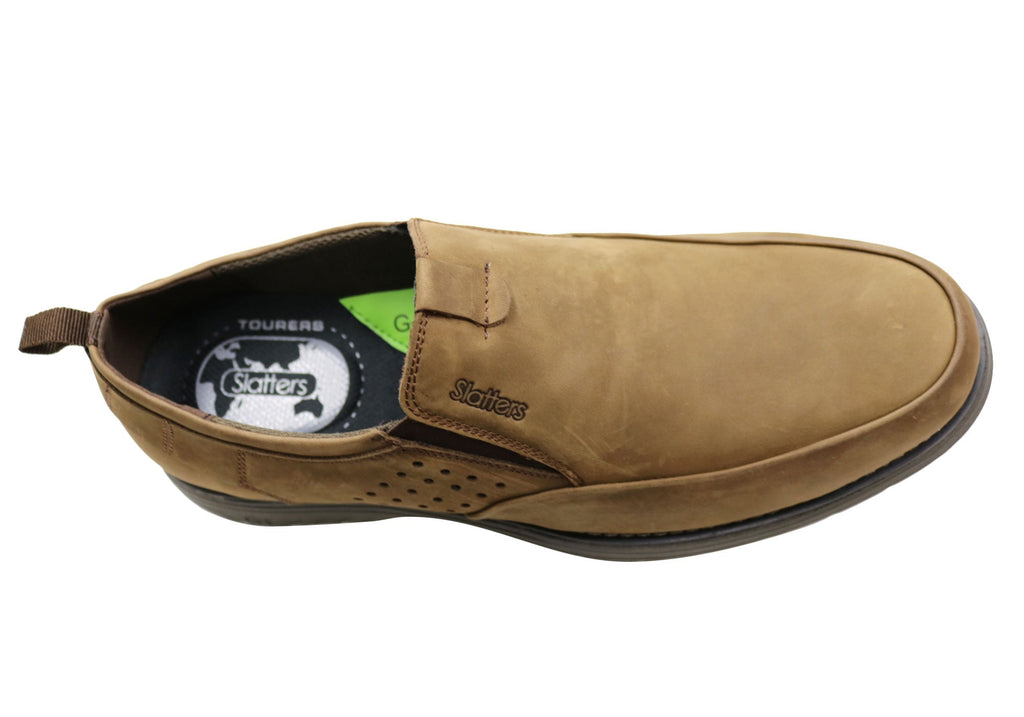 Malibu Brumby Mens Comfortable Leather Slip On Shoes