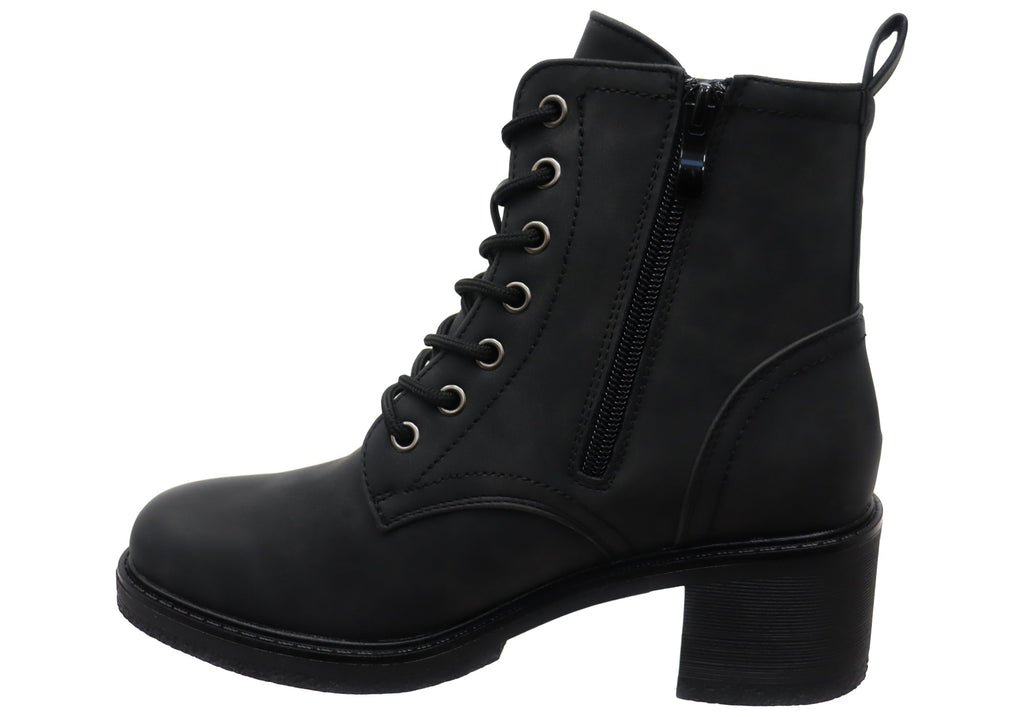 Sibernik Womens Comfortable Lace Up Ankle Boots