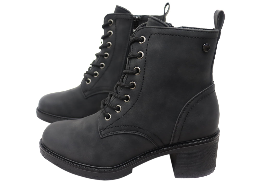 Sibernik Womens Comfortable Lace Up Ankle Boots