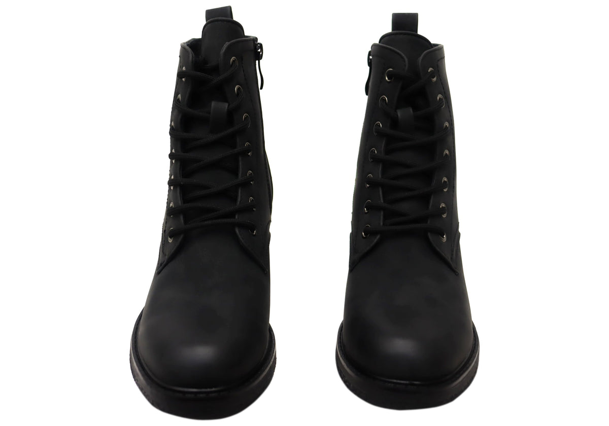Sibernik Womens Comfortable Lace Up Ankle Boots