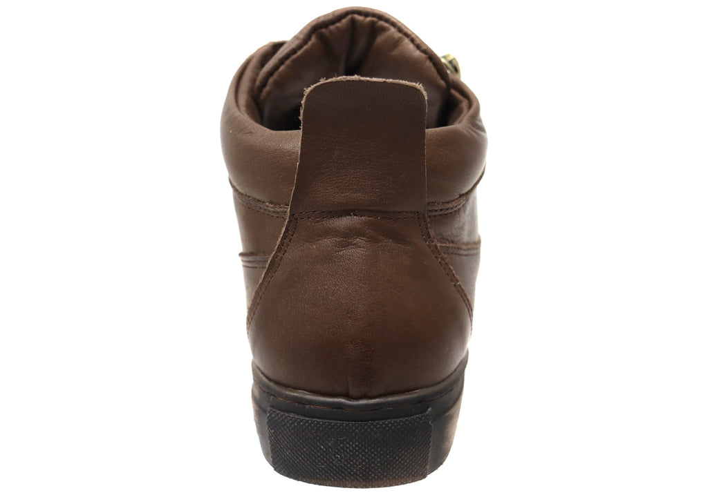 EG1570 Womens Flat Leather European Ankle Boots
