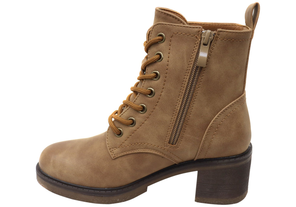 Sibernik Womens Comfortable Lace Up Ankle Boots