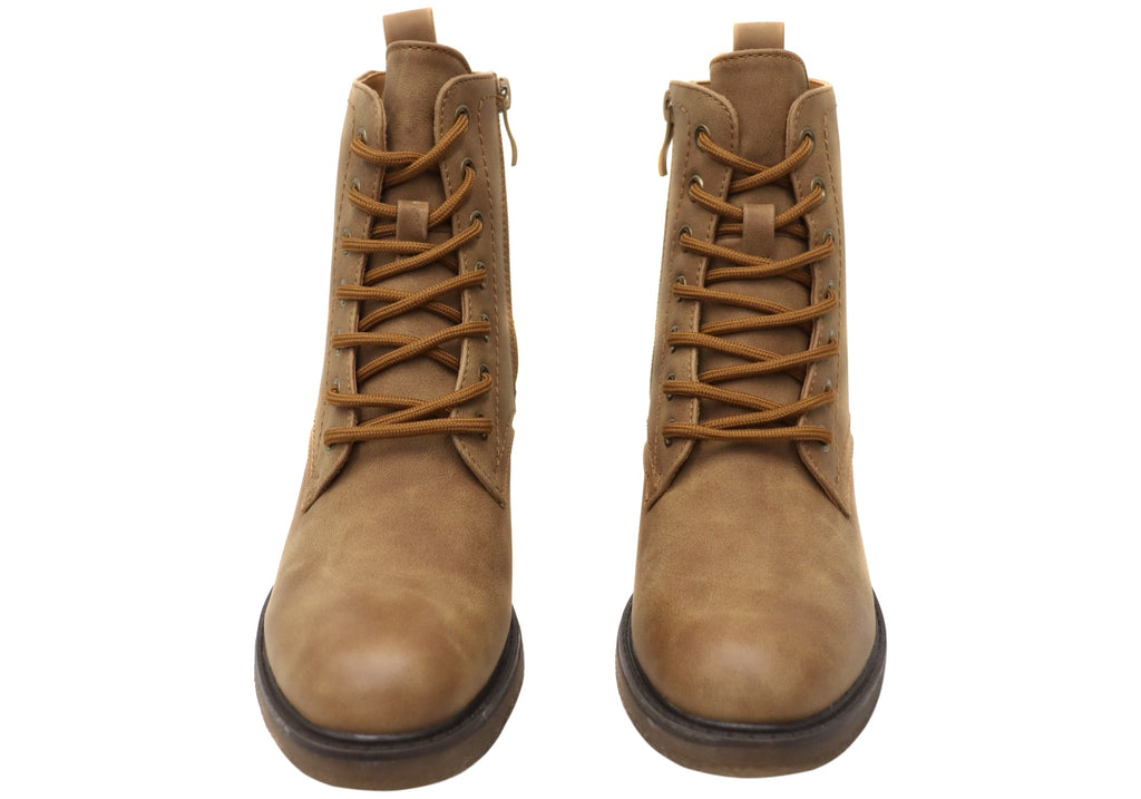 Sibernik Womens Comfortable Lace Up Ankle Boots