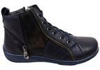 Bangle Womens European Comfortable Leather Ankle Boots