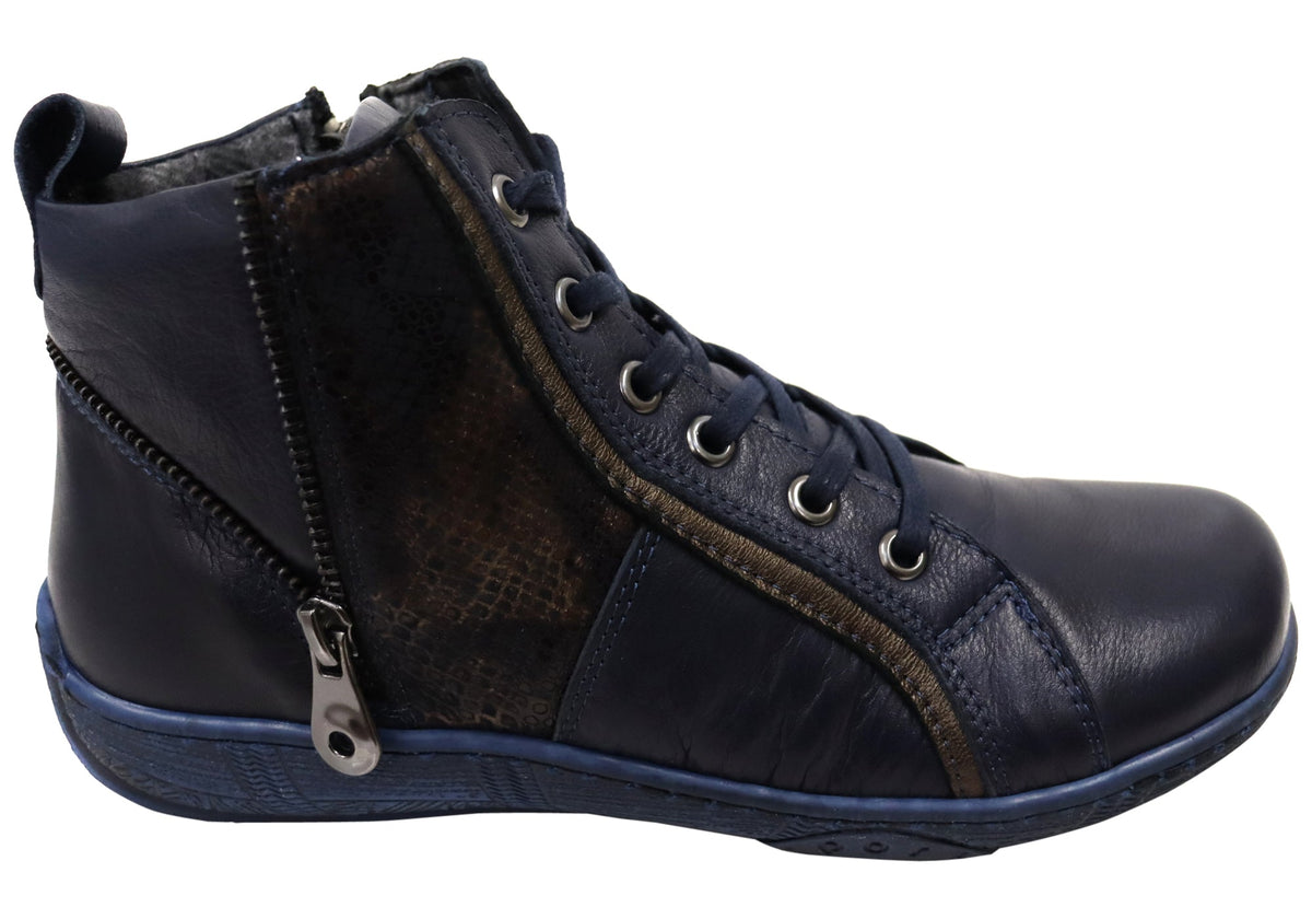 Bangle Womens European Comfortable Leather Ankle Boots