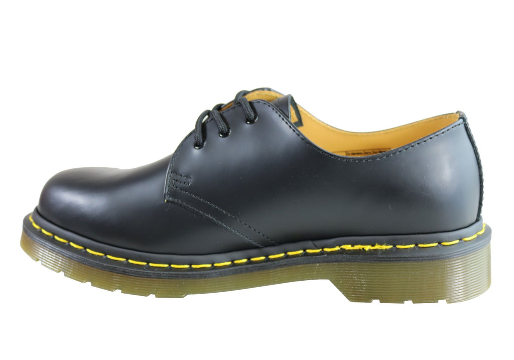 1461 Classic Black Smooth Lace Up Comfortable Unisex Shoes