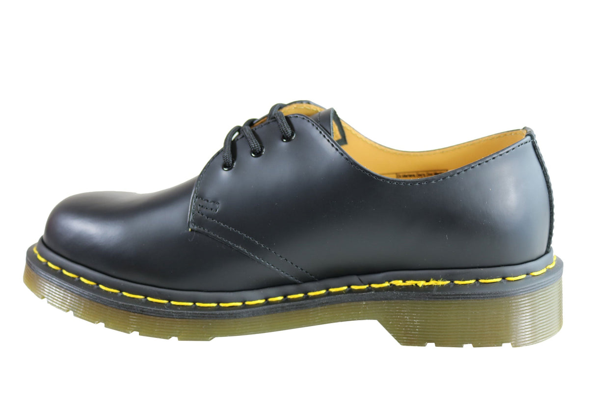 1461 Classic Black Smooth Lace Up Comfortable Unisex Shoes