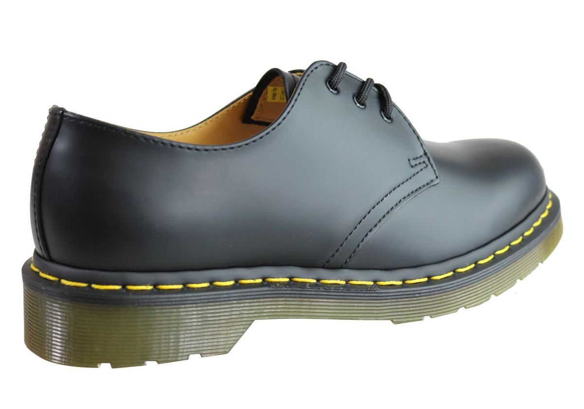1461 Classic Black Smooth Lace Up Comfortable Unisex Shoes