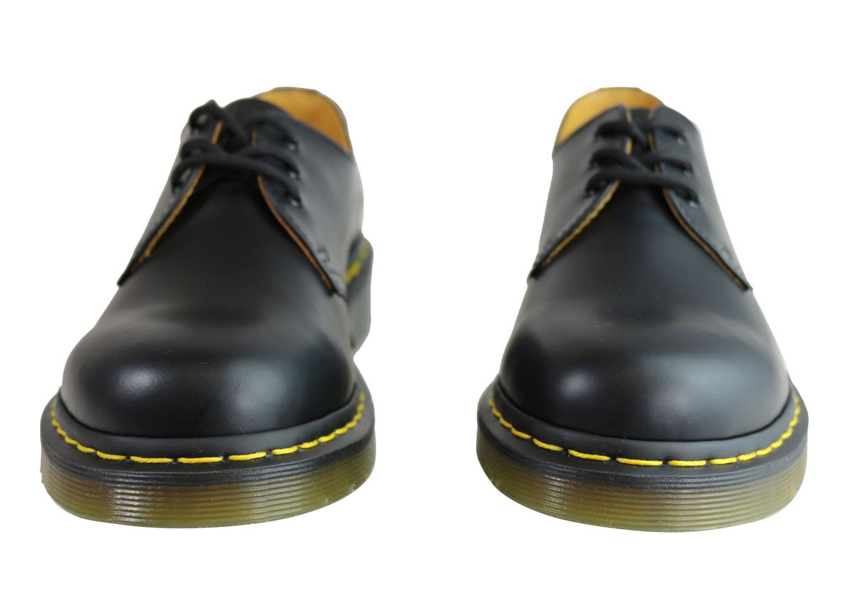 1461 Classic Black Smooth Lace Up Comfortable Unisex Shoes