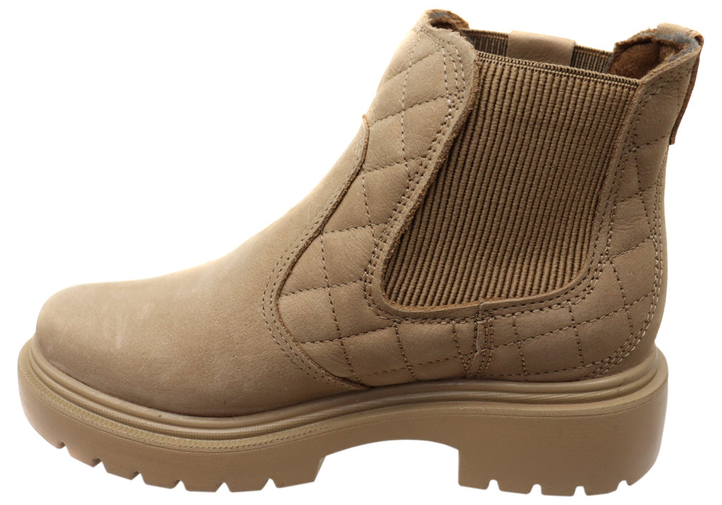 Glayde Womens Brazilian Leather Platform Ankle Boots