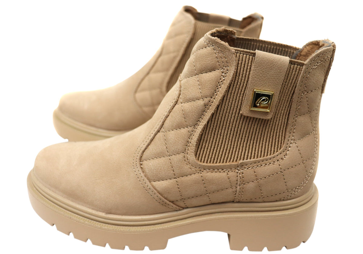 Glayde Womens Brazilian Leather Platform Ankle Boots