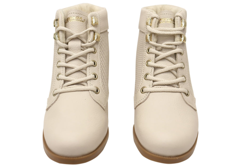 Minki Womens Comfortable Brazilian Leather Lace Up Boots