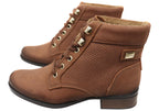 Minki Womens Comfortable Brazilian Leather Lace Up Boots