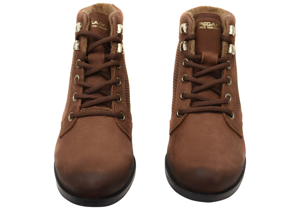 Minki Womens Comfortable Brazilian Leather Lace Up Boots