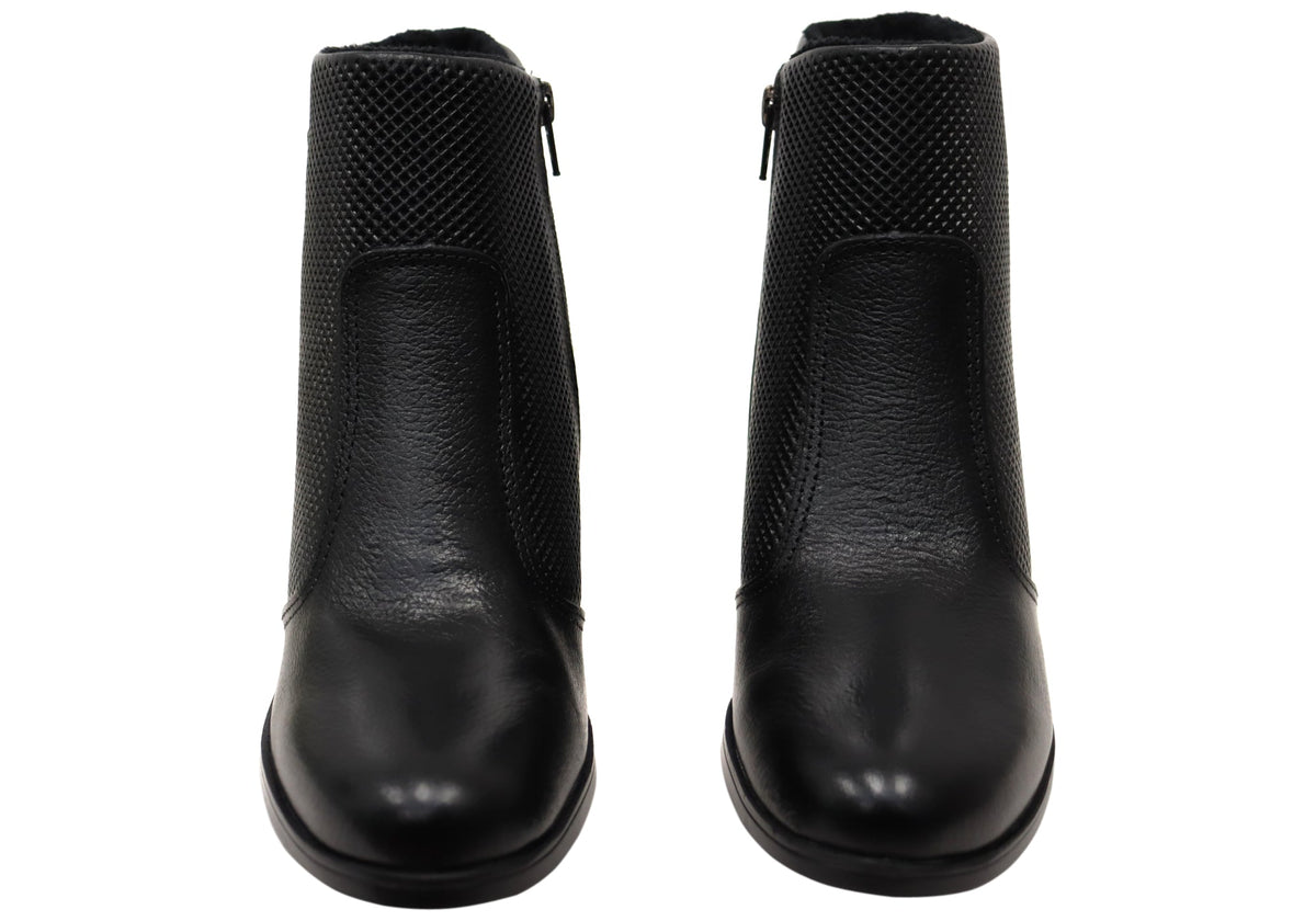 Mercury Womens Comfortable Brazilian Leather Ankle Boots