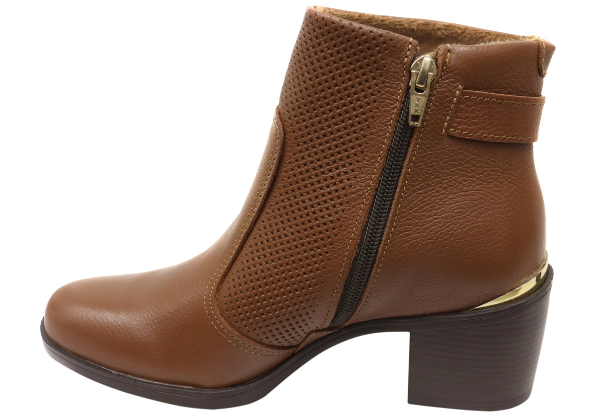 Mercury Womens Comfortable Brazilian Leather Ankle Boots
