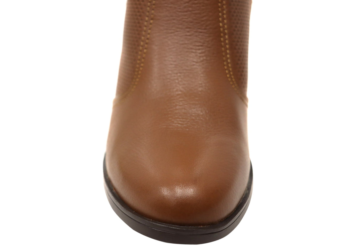 Mercury Womens Comfortable Brazilian Leather Ankle Boots
