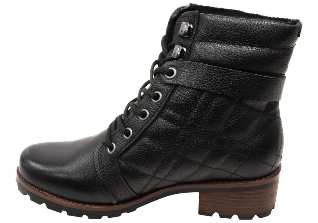 Gracey Womens Comfortable Brazilian Leather Lace Up Boots