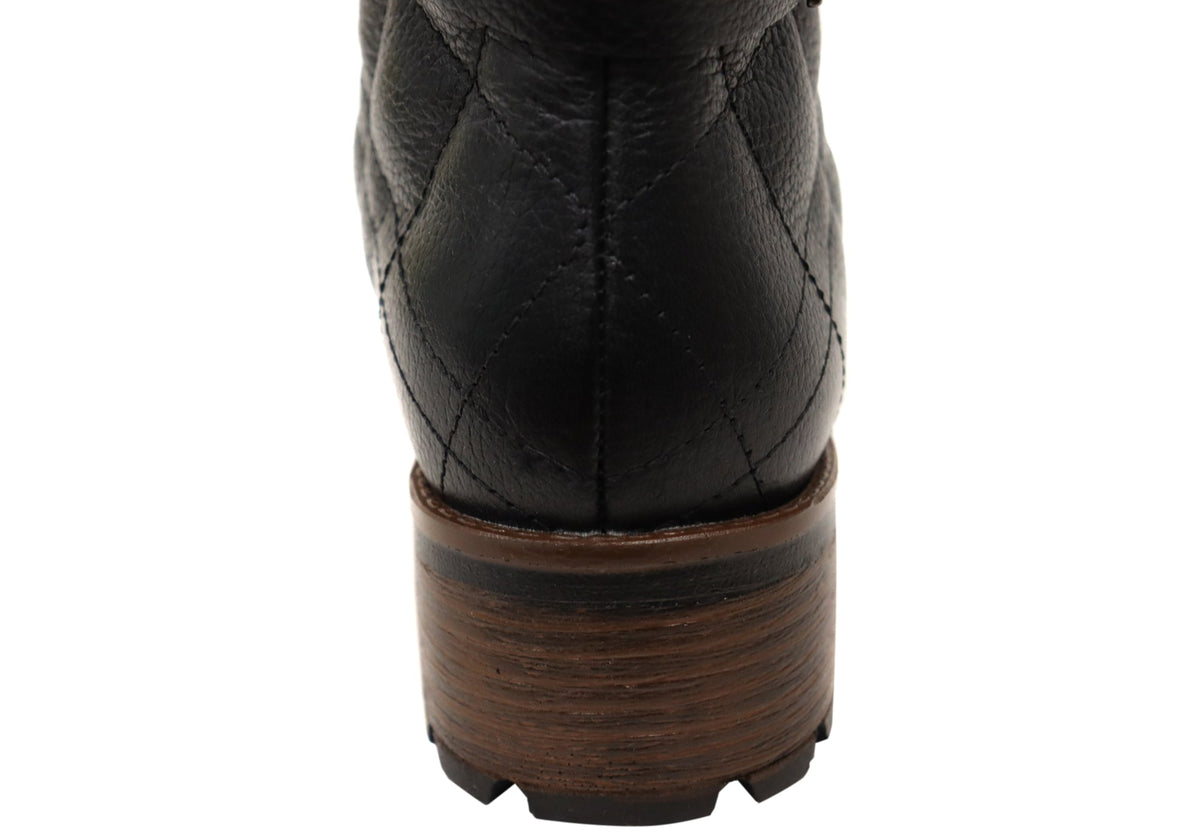 Gracey Womens Comfortable Brazilian Leather Lace Up Boots