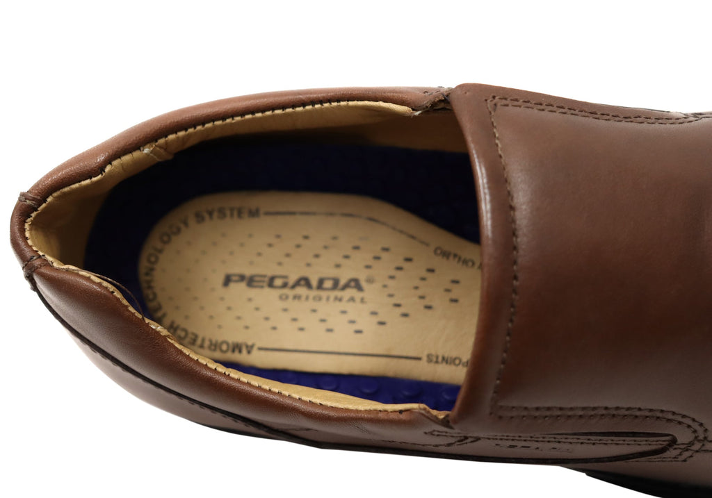 Ian Mens Comfortable Brazilian Leather Slip On Dress Shoes