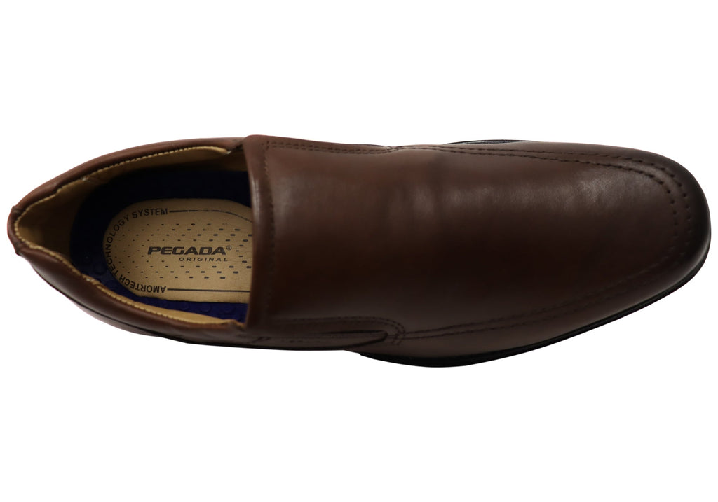 Ian Mens Comfortable Brazilian Leather Slip On Dress Shoes