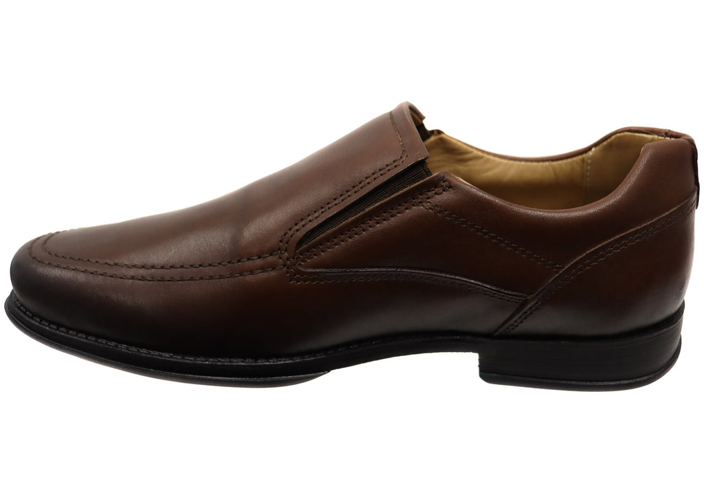 Ian Mens Comfortable Brazilian Leather Slip On Dress Shoes