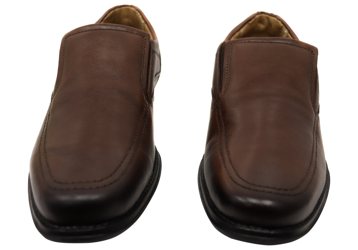 Ian Mens Comfortable Brazilian Leather Slip On Dress Shoes