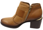 Macey Womens Comfortable Brazilian Leather Ankle Boots