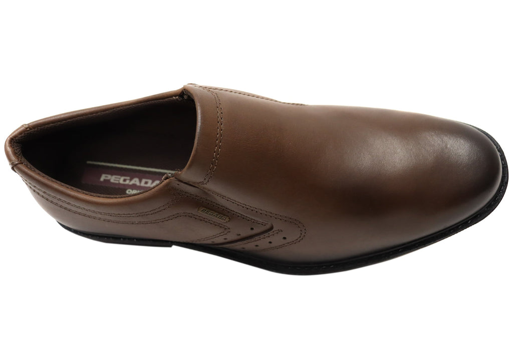 Kaine Mens Comfortable Brazilian Leather Slip On Dress Shoes