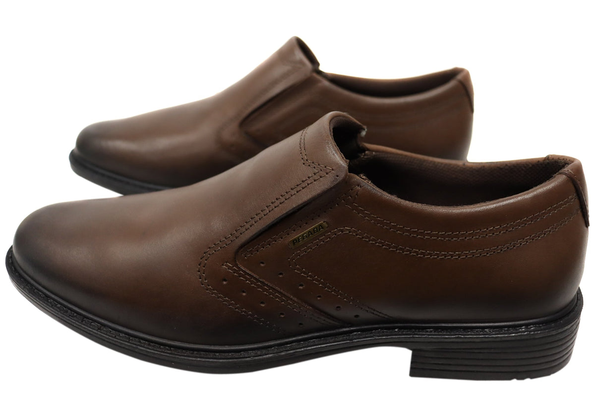 Kaine Mens Comfortable Brazilian Leather Slip On Dress Shoes