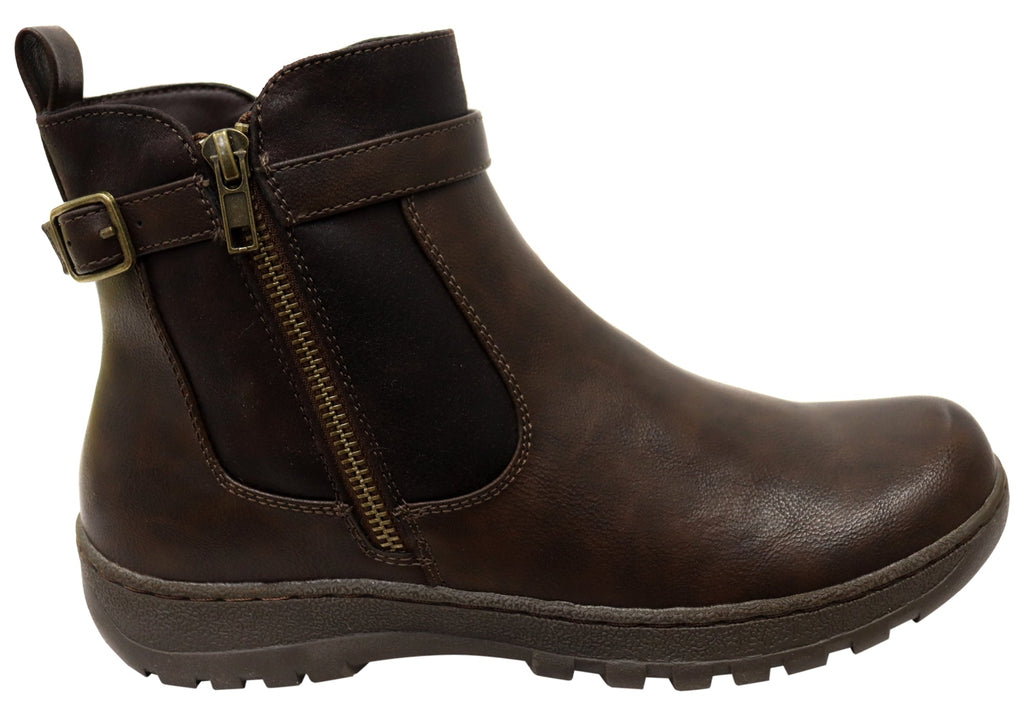 Grey Womens Comfortable Ankle Boots