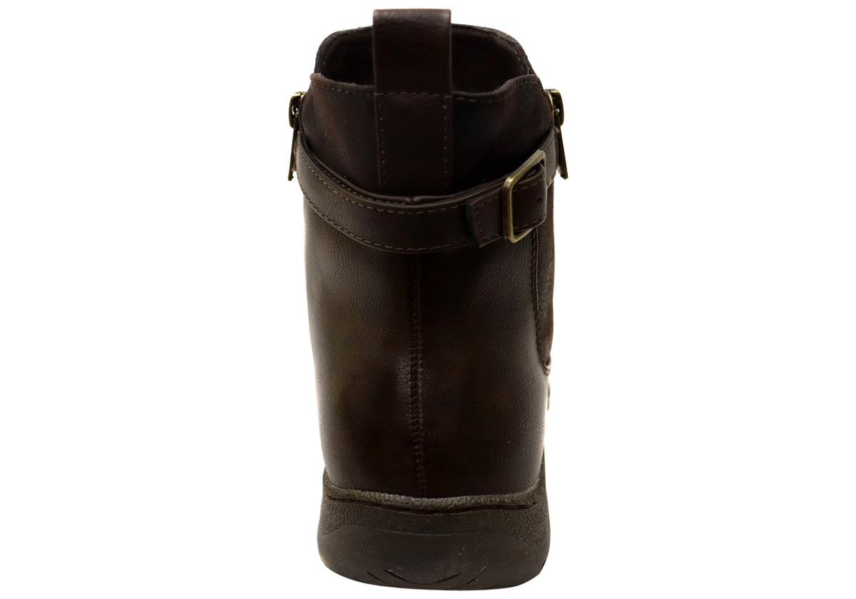 Grey Womens Comfortable Ankle Boots