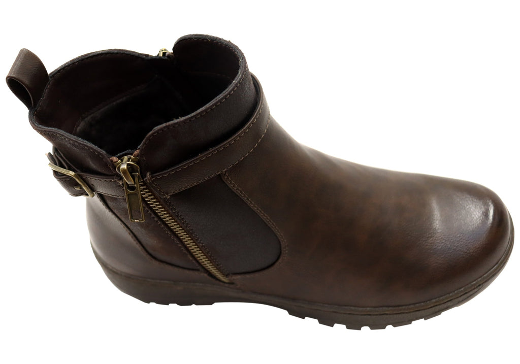 Grey Womens Comfortable Ankle Boots