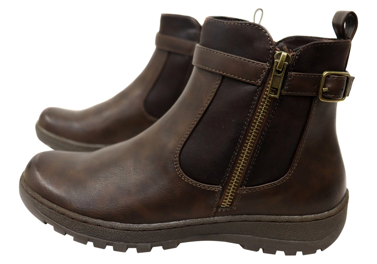 Grey Womens Comfortable Ankle Boots