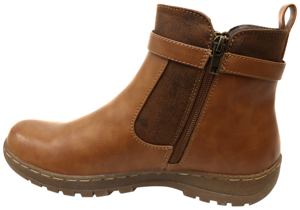 Grey Womens Comfortable Ankle Boots