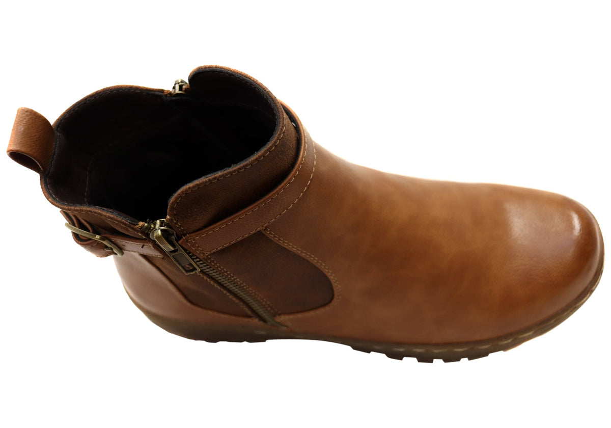 Grey Womens Comfortable Ankle Boots